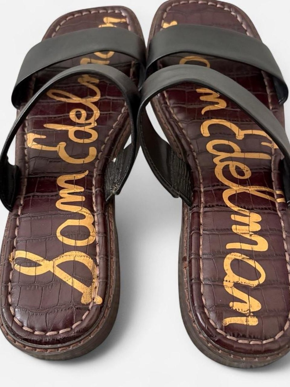 Sam Edelman brown croc print slide sandals Size 9.5 - Picture 4 of 8